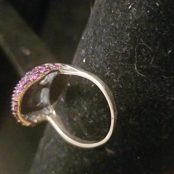 STERLING SILVER Rhinestone Skull Ring - Picture 5 of 7